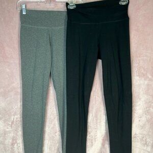 Bundle (2) Womens Aerie Black And Grey Leggings Size S